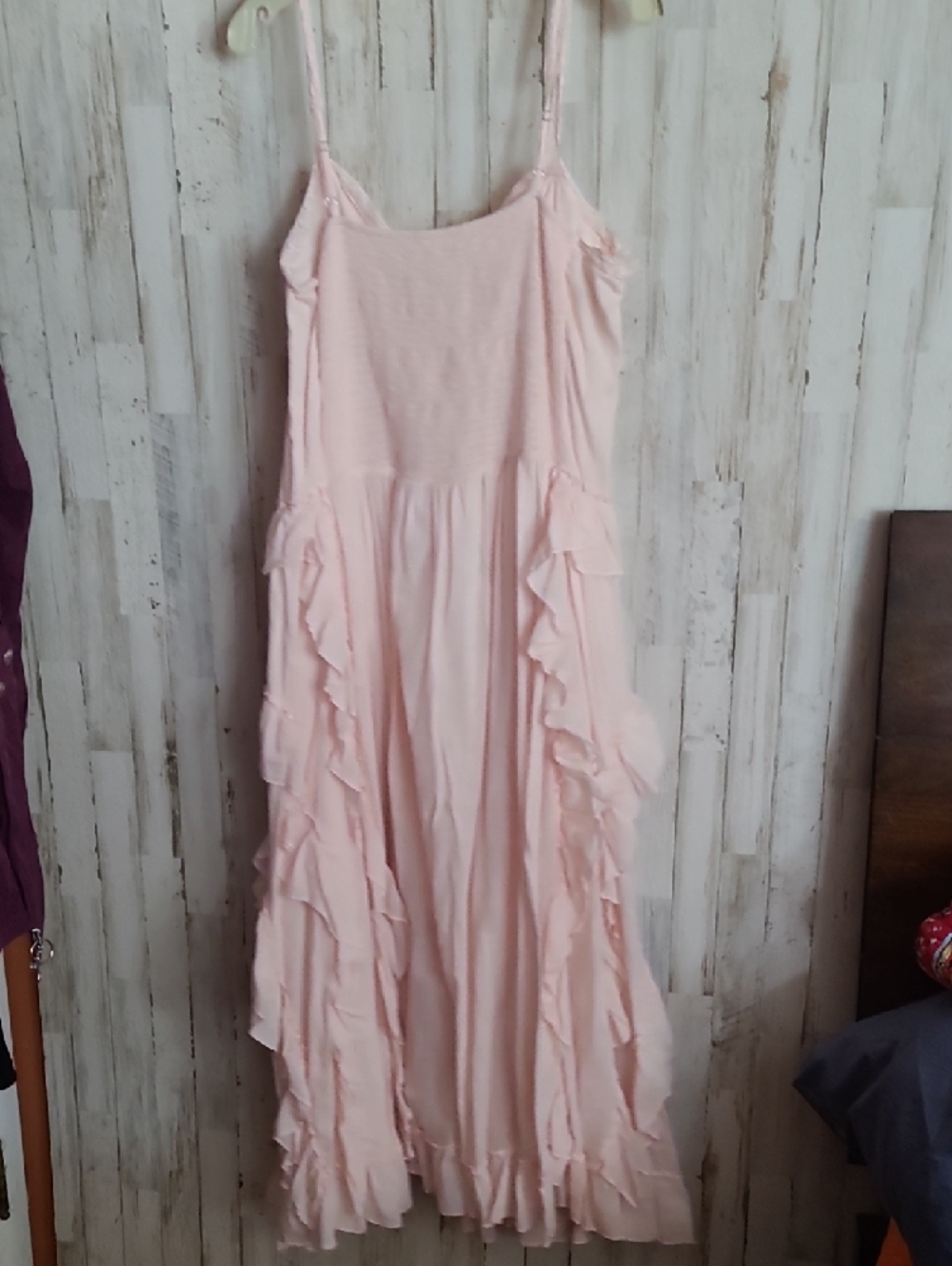 VENUS Blush Pink Ruffle Maxi Dress - Picture 7 of 7